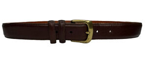 H.S. Trask Men's Authentic American Bison Brown Leather Belt Size 36 USA Made